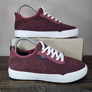 Vessi Weekend 1.5 Sneaker Mens Size 7 Waterproof Shoes Mahogany Red White